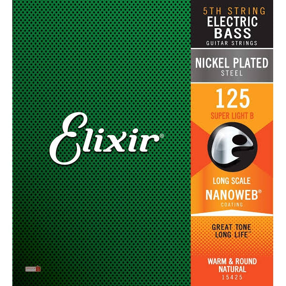 Elixir 15425 Nanoweb Super Light Tek Bas Gitar Teli (125)