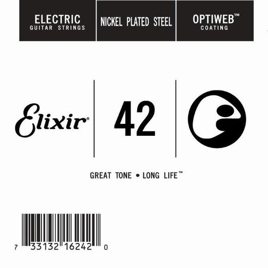 Elixir 16242 Optiweb SGL Tek Elektro Gitar Teli (42)