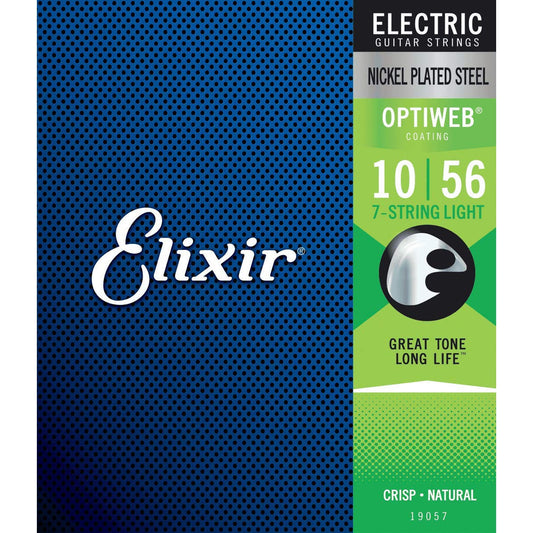 Elixir 19057 Optiweb 7 Telli Elektro Gitar Teli (10-56)