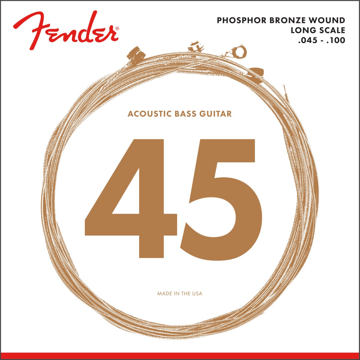 Fender 8060 Phosphor Bronze Akustik Bas Gitar Teli (45-100)