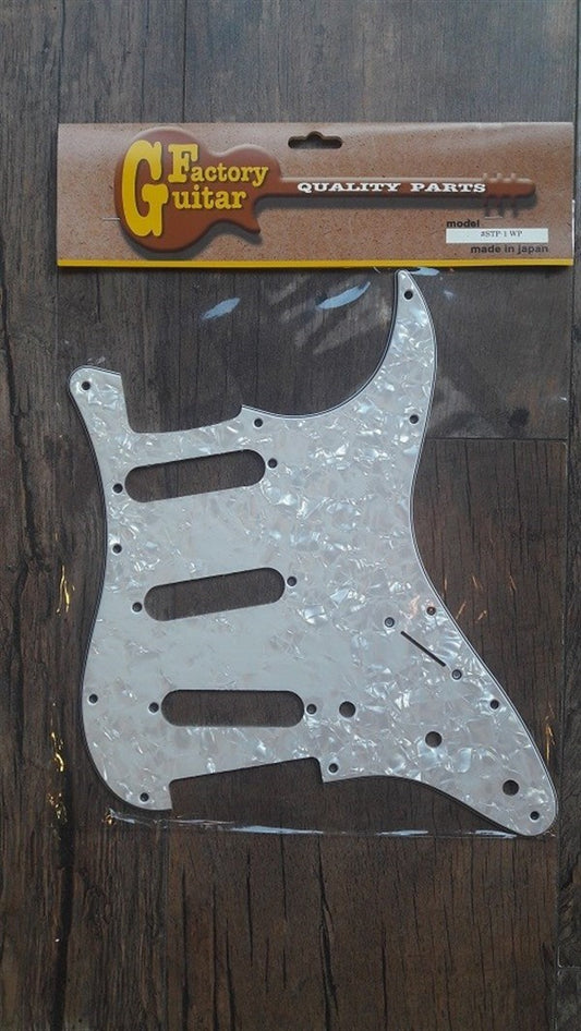 Domo STP-1WP Beyaz Sedefli SSS Strat Pickguard