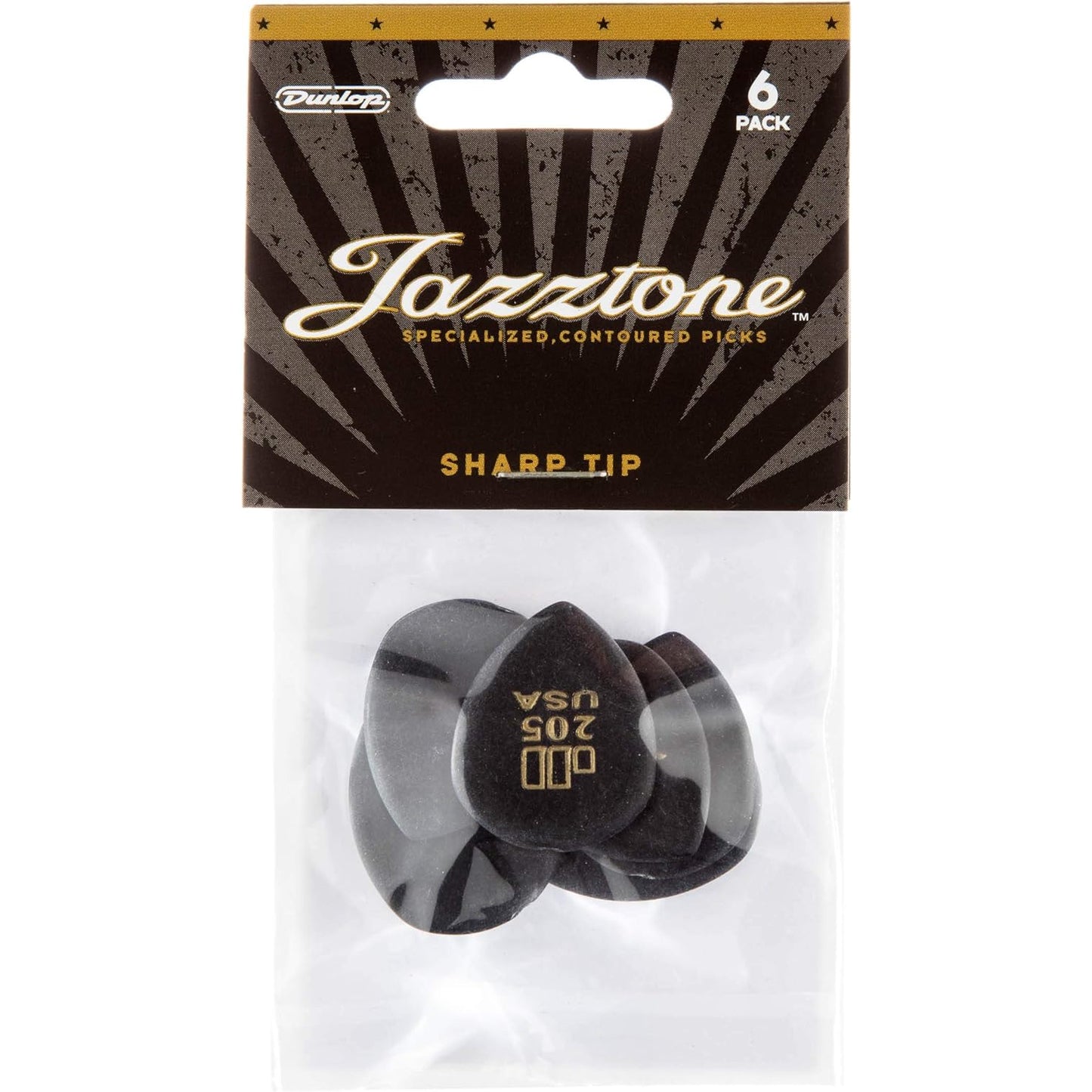 Jim Dunlop 205 JD Jazztones Round Tip Pena (6'lı Paket)