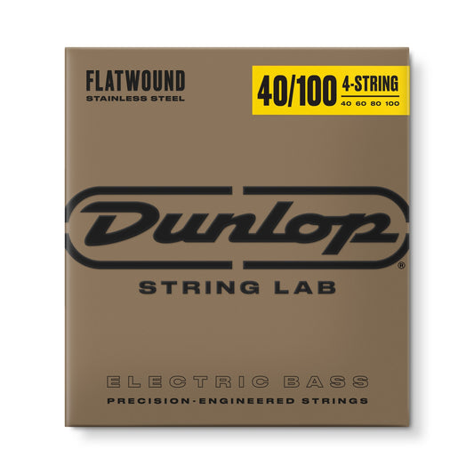 Jim Dunlop DBFS40100 Stainless Steel Flatwound 4 Telli Bas Gitar Teli (40-100)