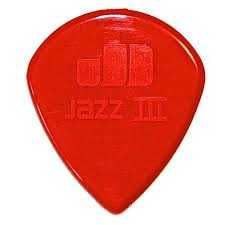 Jim Dunlop Jazz III Nylon Pena - Kırmızı