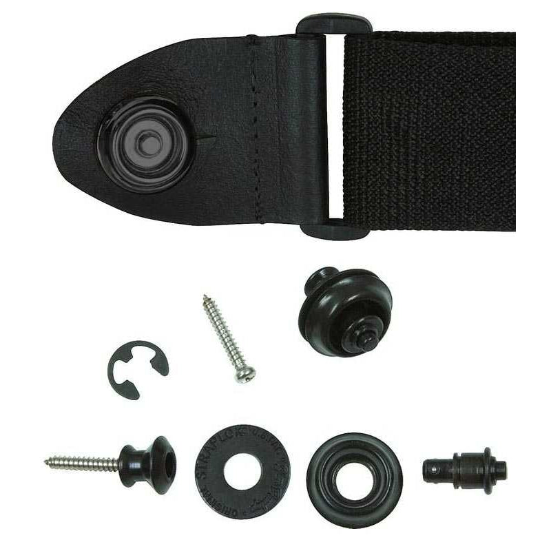 Jim Dunlop Straplok Dual Design Gitar Askı Kilidi - Siyah