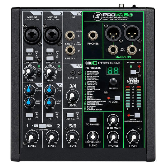 Mackie PROFX6 V3 6 Kanal FX Mixer