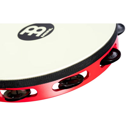 Meinl TAH1BK-R-TF Tour Jingle Wood True Feel Head 1 Row Tamburin (Red Black)