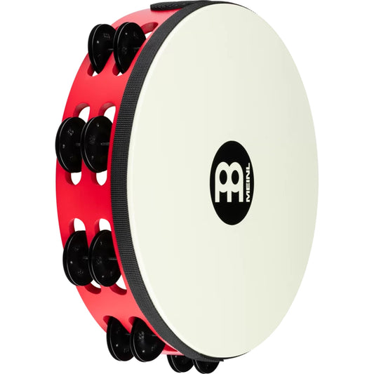 Meinl TAH2BK-R-TF Traditional Wood Frame Steel Jingles 2 Rows 10" Tamburin (Kırmızı)