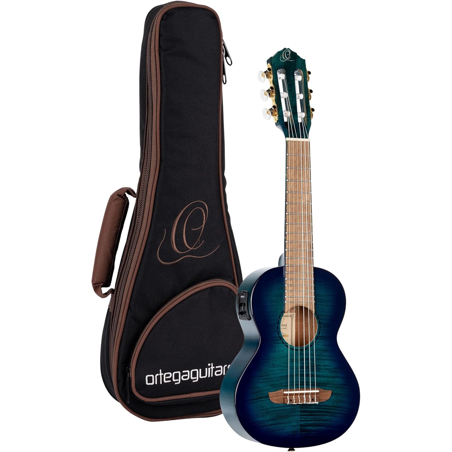 Ortega Mini Travel Series 17" Elektro Guitalele (Blue Fade Maun)