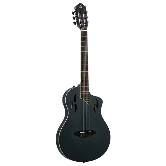 Ortega TourPlayer RTPSTD-SBK Elektro Klasik Gitar (Siyah)