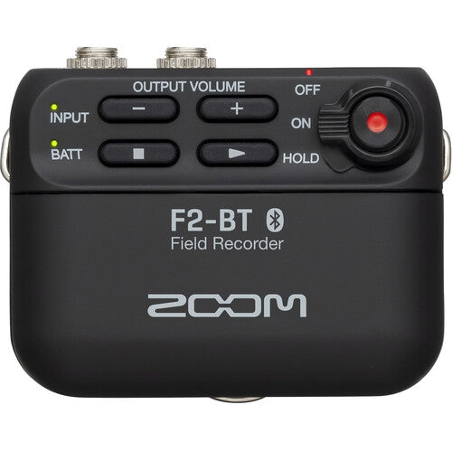 Zoom F2-BT Bluetooth Yaka Mikrofonu ve Ses Kayıt Cihazı (Siyah)