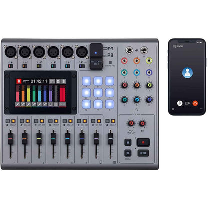 Zoom P8 Protrak 8 Kanal Podcast Mikseri